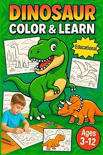 Dinosaur Coloring Book: Jurassic Fun for Kids Who Love Dinosaurs (The Coloring Collection) cover