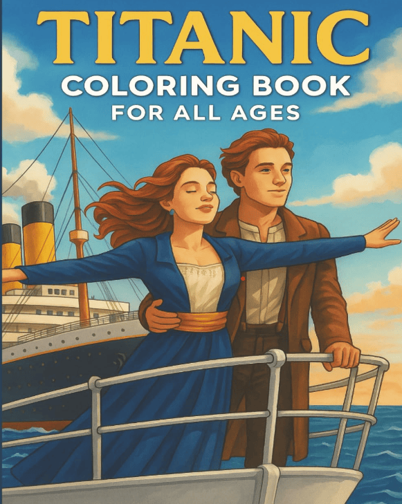 Titanic Coloring Book cover